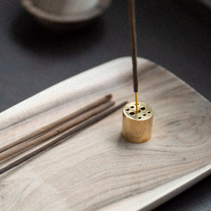 Walnut incense holder from Luxury incense brand sacred Elephant Incense