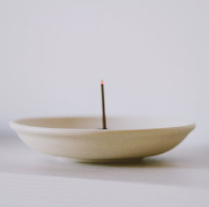 Sacred Elephant porcelain incense dish from side